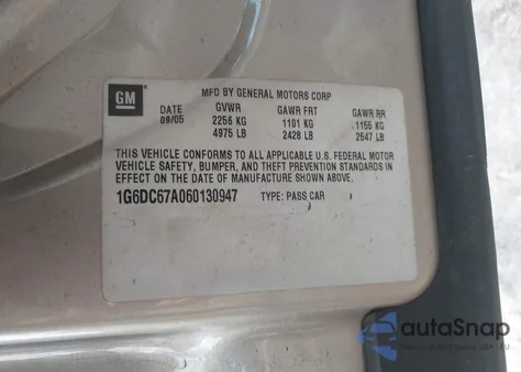 2006 Cadillac Sts V8 from USA, damaged, VIN 1G6DC67A060130947